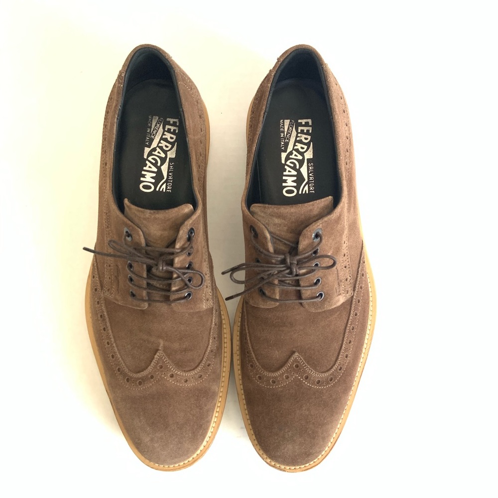 Salvatore Ferragamo Suede Wingtip Oxford Size 8.5